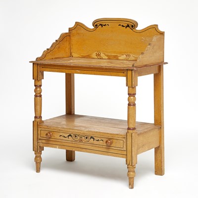 Lot 382 - Paint-Decorated Pine Wash Stand