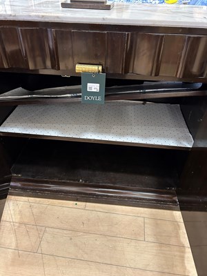 Lot 372 - Pair of Tommi Parzinger Marble Top Walnut Cabinets