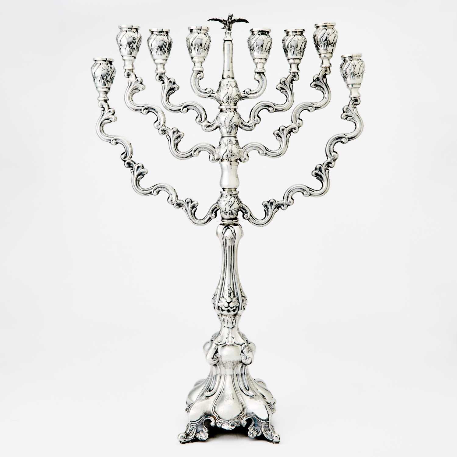 Lot 803 - Continental Silver Mennorah