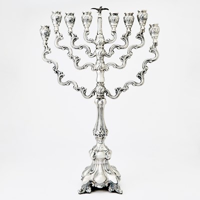 Lot 803 - Continental Silver Mennorah