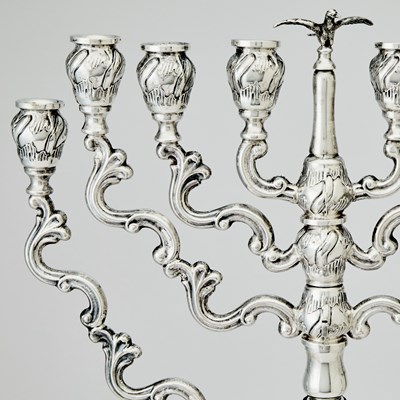 Lot 803 - Continental Silver Mennorah