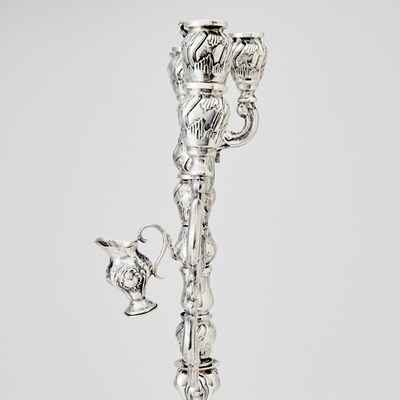 Lot 803 - Continental Silver Mennorah