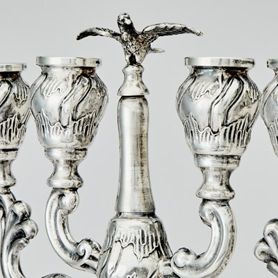 Lot 803 - Continental Silver Mennorah