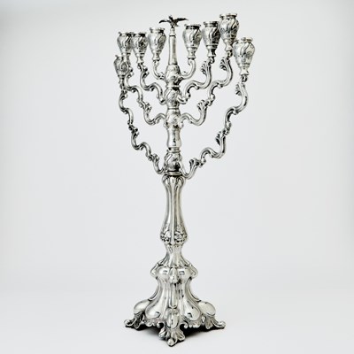 Lot 803 - Continental Silver Mennorah