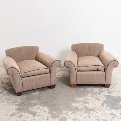 Lot 191 - Pair of Upholstered Club Chairs