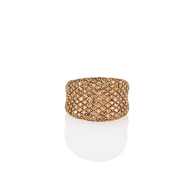 Lot 2071 - Gold and Colored Diamond Ring