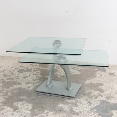 Lot 192 - Gamba & Guerra for Naos "Lunch Time" Glass and Metal Table