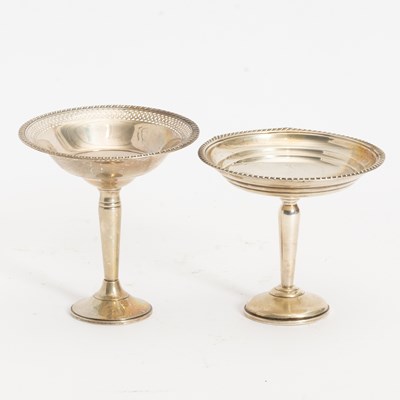 Lot 210 - Two American Sterling Silver Weighted Tazzas