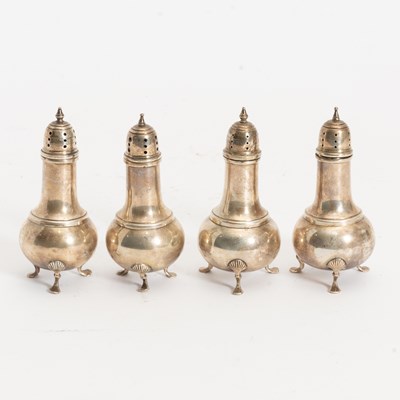 Lot 215 - Set of Four Sterling Silver Salt Shakers