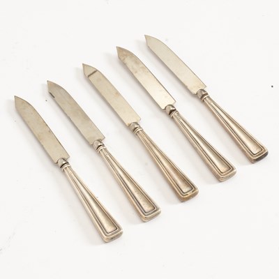 Lot 216 - Set of Five Sterling Handled Fruit Knives