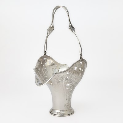 Lot 246 - American Sterling Silver Bridal Basket Centerpiece