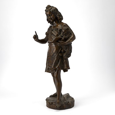 Lot 629 - Patinated Bronze Figure of a Woman Reading