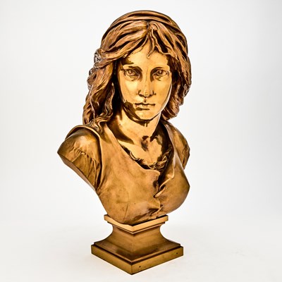Lot 547 - French Gilt and Polished Bronze Bust of a Woman
