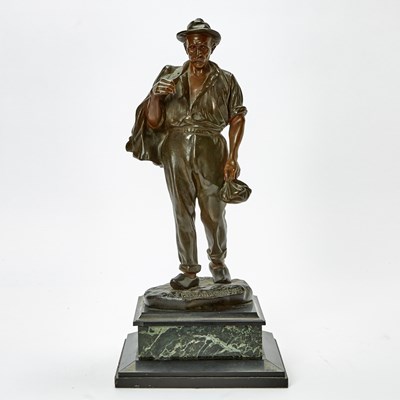 Lot 159 - Patinated Bronze Figure: Retour a Foyer