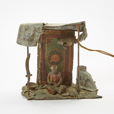 Lot 135 - Austrian Cold-Painted Spelter Figural Lamp