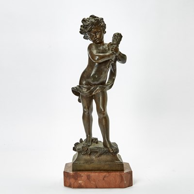 Lot 143 - French Patinated Bronze Figure of Cupid