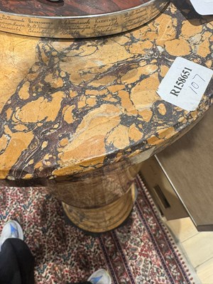 Lot 661 - Breche d'Alep Marble and Composition Pedestal