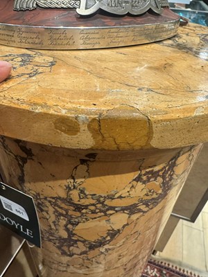 Lot 661 - Breche d'Alep Marble and Composition Pedestal