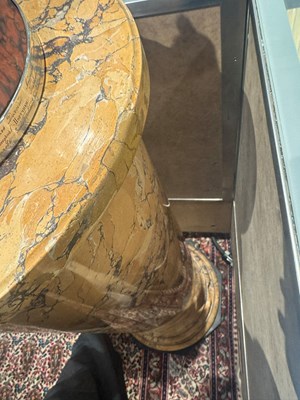 Lot 661 - Breche d'Alep Marble and Composition Pedestal