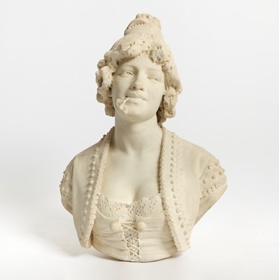 Lot 671 - Italian Carved Marble Bust of a Woman