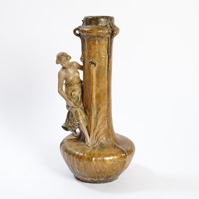 Lot 185 - Large Art Nouveau Pottery Pitcher