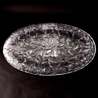 Lot 754 - Lalique Molded Glass "Chêne" (Oak) Tray