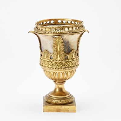 Lot 650 - Neoclassical Style Gilt-Bronze Mounted Bluejohn Urn