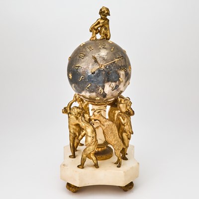Lot 523 - Louis XVI Style Gilt-Bronze Mounted and Marble Mantel Clock