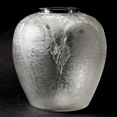 Lot 281 - R. Lalique Molded Glass "Alicante" Vase