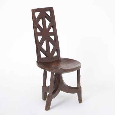 Lot 254 - Ethiopian Carved Wood Chair