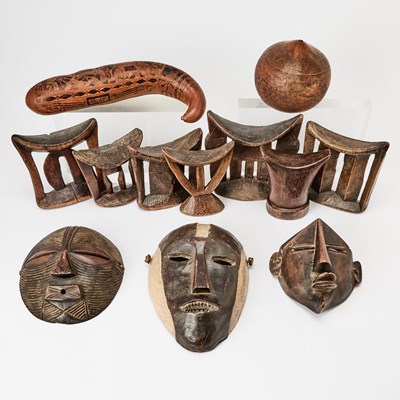 Lot 256 - Group of Three African Carved Wood Masks