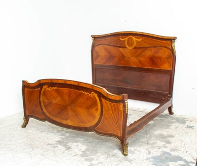 Lot 205 - Louis XV Style Brass-Mounted Kingwood Bed