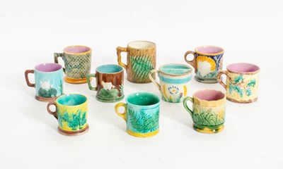 Lot 244 - Group of Ten Majolica Mugs