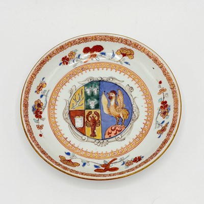 Lot 110 - Chinese Export Porcelain Armorial Dutch Saucer