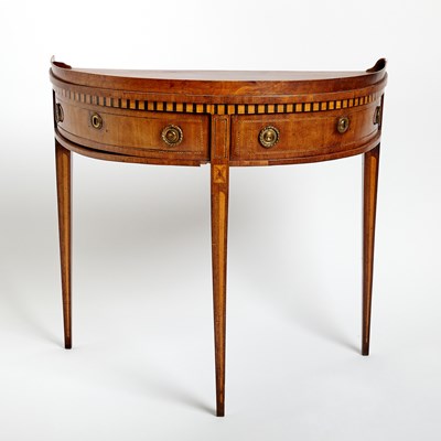 Lot 681 - Dutch Neoclassical Marquetry Inlaid Mahogany Side Table