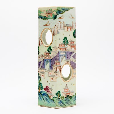 Lot 559 - A Chinese Enameled Porcelain Hat Stand