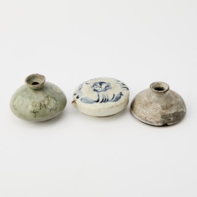 Lot 339 - Three Korean Glazed Pottery Scholar's Articles