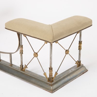 Lot 691 - Brass and Steel Fireplace Club Fender