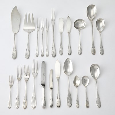 Lot 150 - Continental Silver Flatware Service