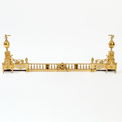 Lot 282 - Louis XVI Style Brass Fireplace Fender