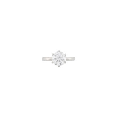 Lot 2110 - Platinum and Treated Clarity Diamond Ring