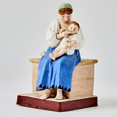 Lot 300 - Russian Porcelain Group of a Mother and Child