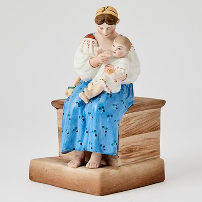 Lot 311 - Russian Porcelain Group of a Mother and Child