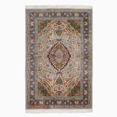 Lot 813 - Kurkwool and Silk Tabriz Carpet