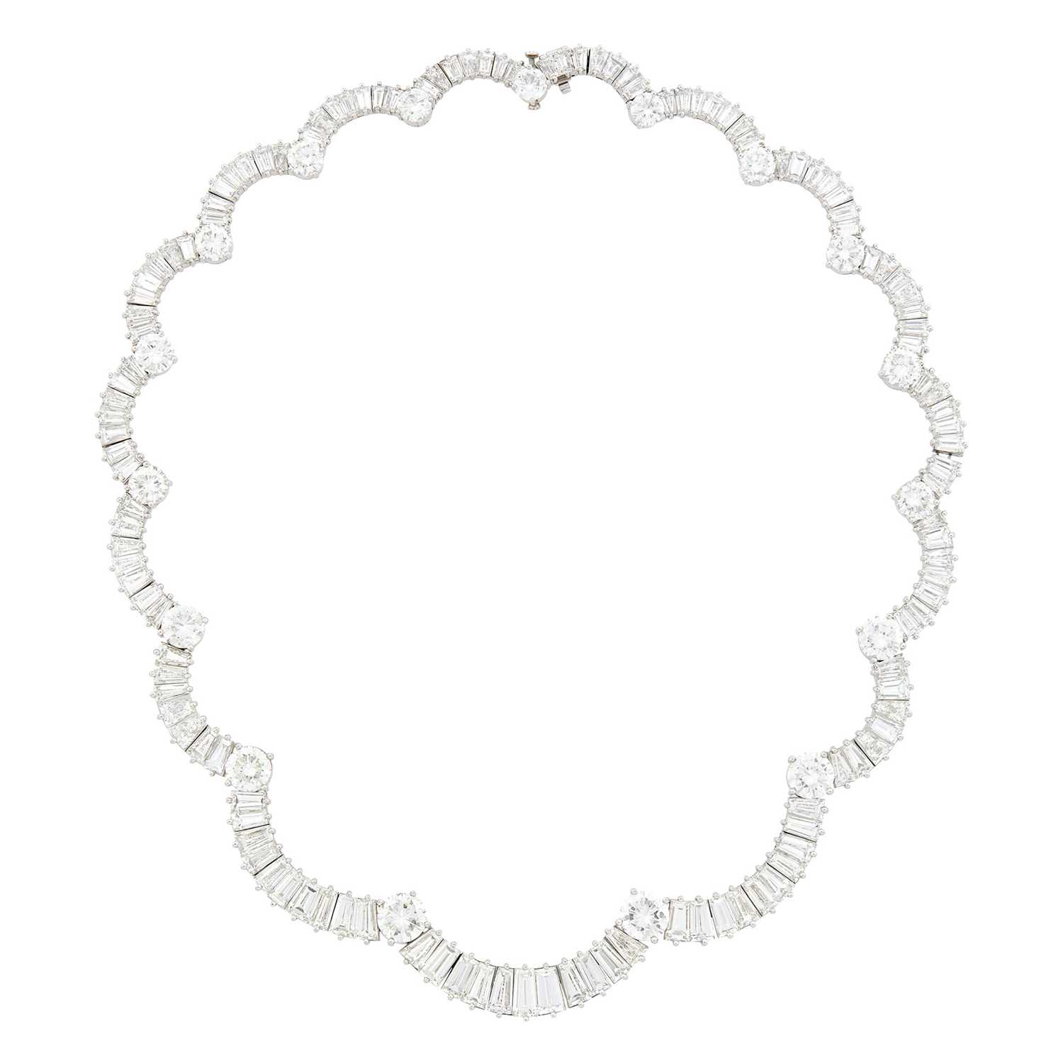 Lot 199 - Van Cleef & Arpels Platinum and Diamond Necklace