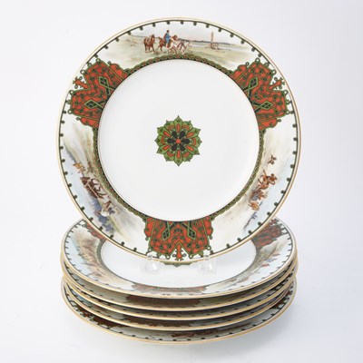 Lot 320 - Set of Six Russian Porcelain Plates