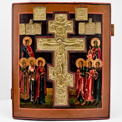 Lot 1035 - Russian Icon of the Crucifixion