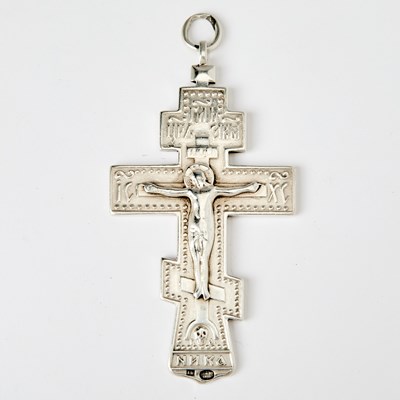 Lot 1044 - Russian Silver Pectoral Cross