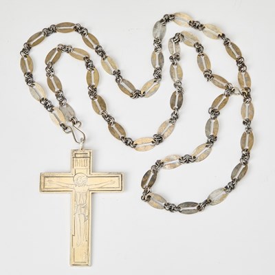 Lot 249 - Russian Silver-Gilt Pavlovsky Pectoral Cross