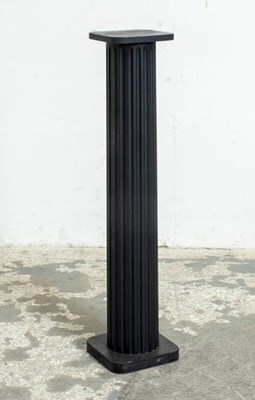 Lot 269 - Black Painted Wood Fluted Pedestal